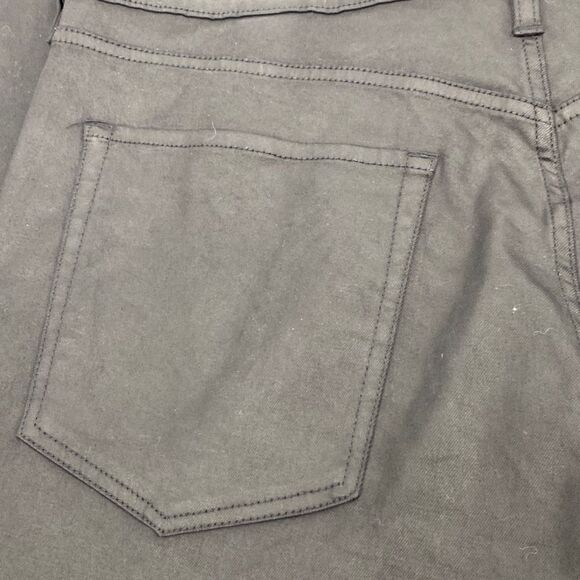 Banana Republic Coated Black High Rise Straight Button Fly Jeans Black 33L NWOT - Picture 13 of 16